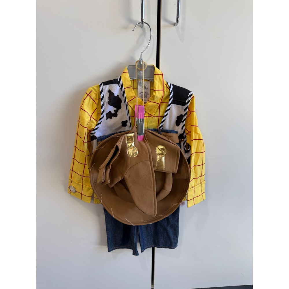 Disney Store Toy Story Woody Costume Toddler Size 3 Cowboy Outfit Hat Boots